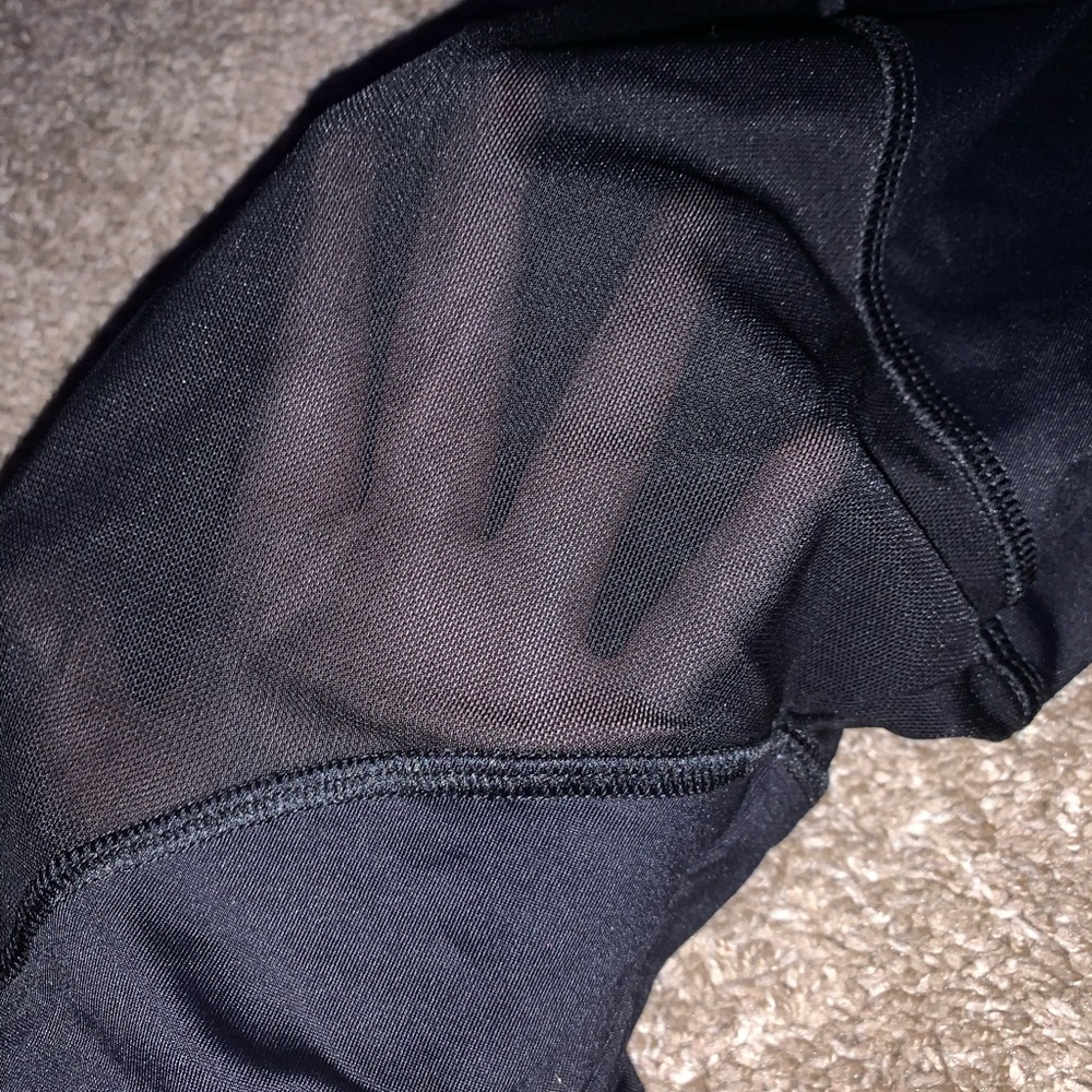 Black mesh leggings